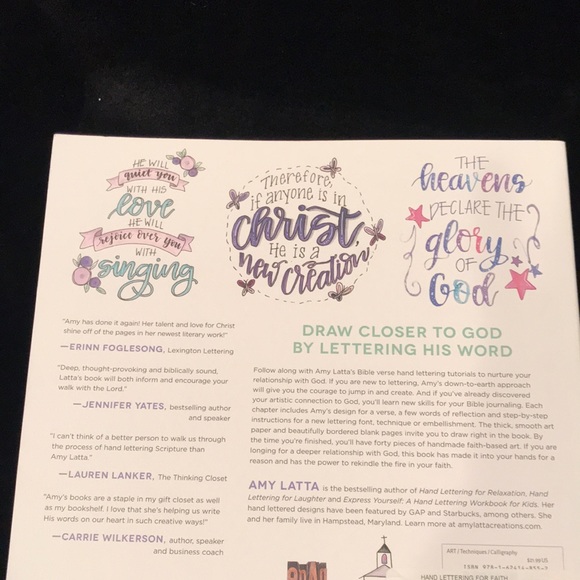 Brand new Barnes & Noble Hand Lettering for Faith Book - Picture 2 of 16